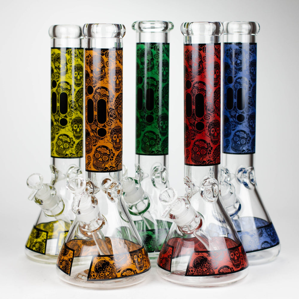 Infyniti | 14" Skull beaker 7 mm glass bong [ GP1736 ]_0