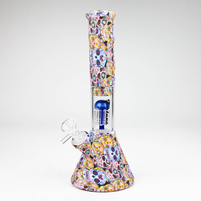 11" Graphic Silicone with glass percolator bong - Assorted [SP1060P]_1