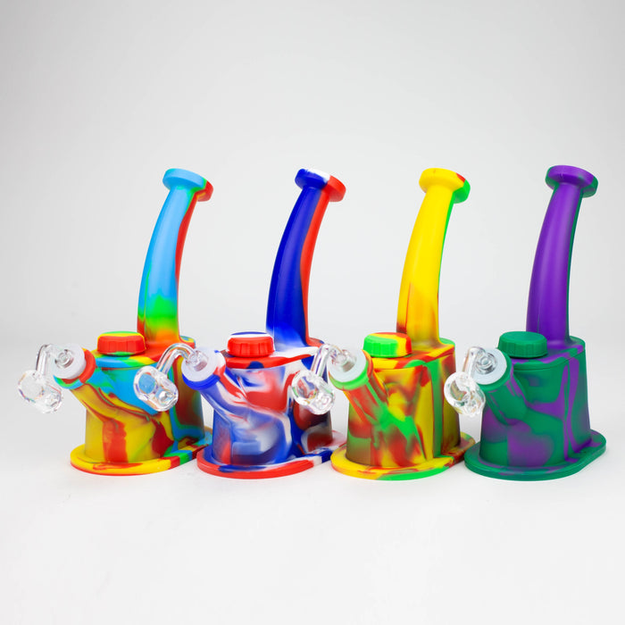 8.8" Silicone Flat bottom Rig-Assorted [018B]_0