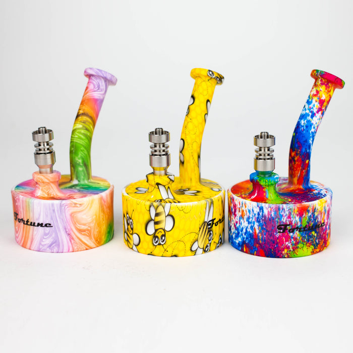 Fortune | 5" Silicone Hydrographic Dab Rig-Assorted [SP1035P]_0