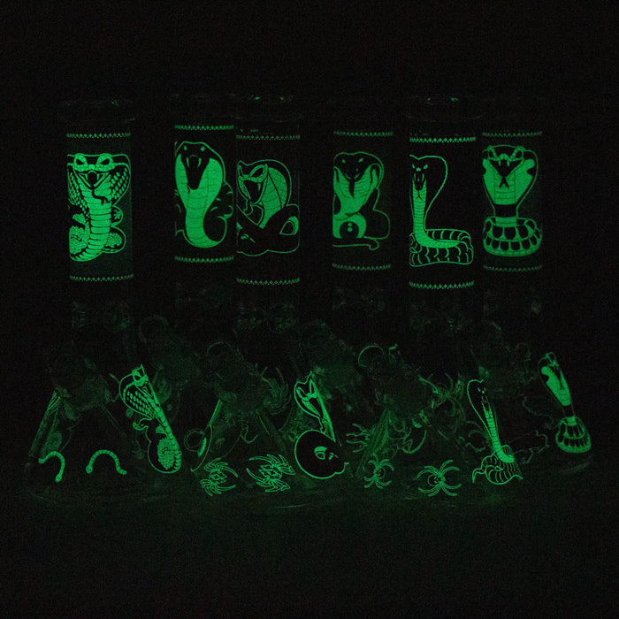 Fortune | 12" 9mm Snake Glow in the dark Beaker Bong [GT125009]_7