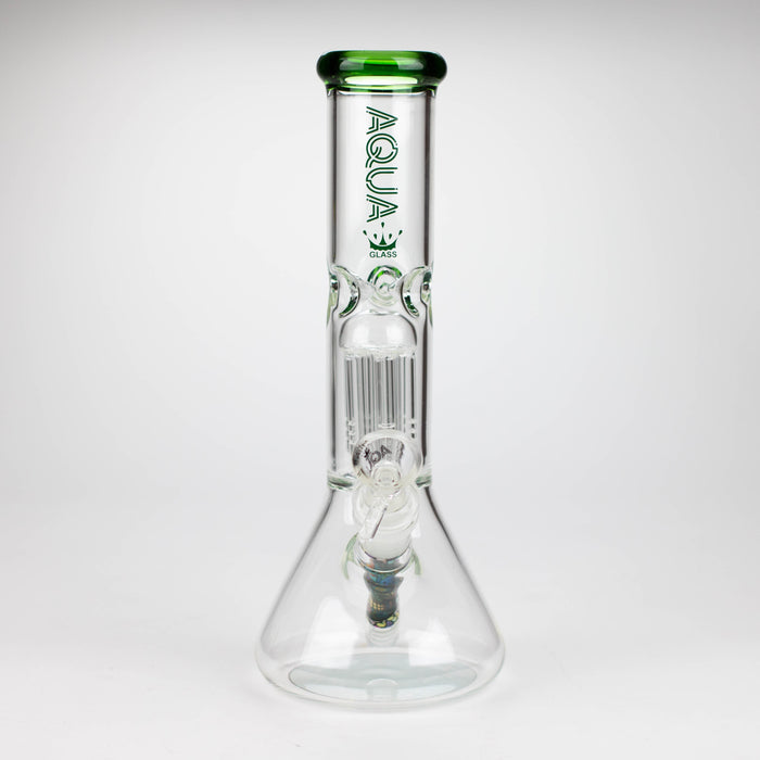 AQUA | 10.5" Single tree arm glass water bong with silicone cap [AQUA202]_5