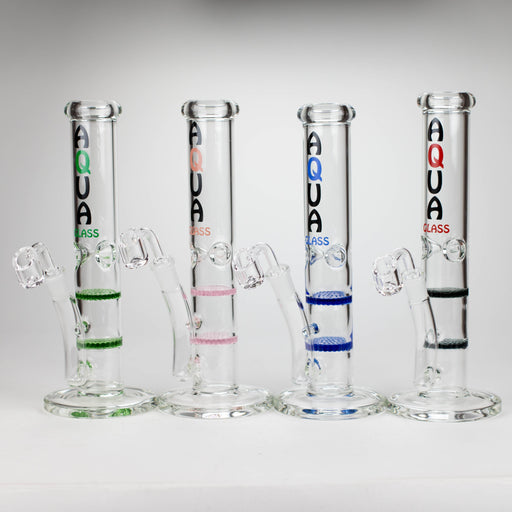 AQUA | 10" Dual Honeycomb rig with quartz banger [B1]_0