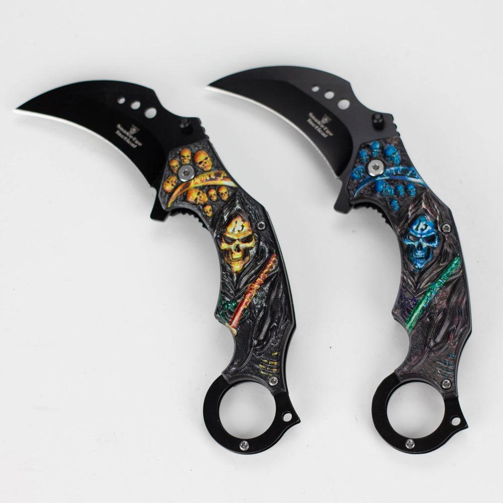 Snake Eye | Skull Design folding Karambit 3 " Blade [SE-12990]_0