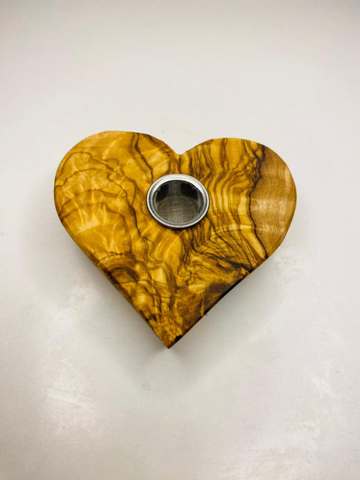 VOW | Olive Wood Heart Pipe_0