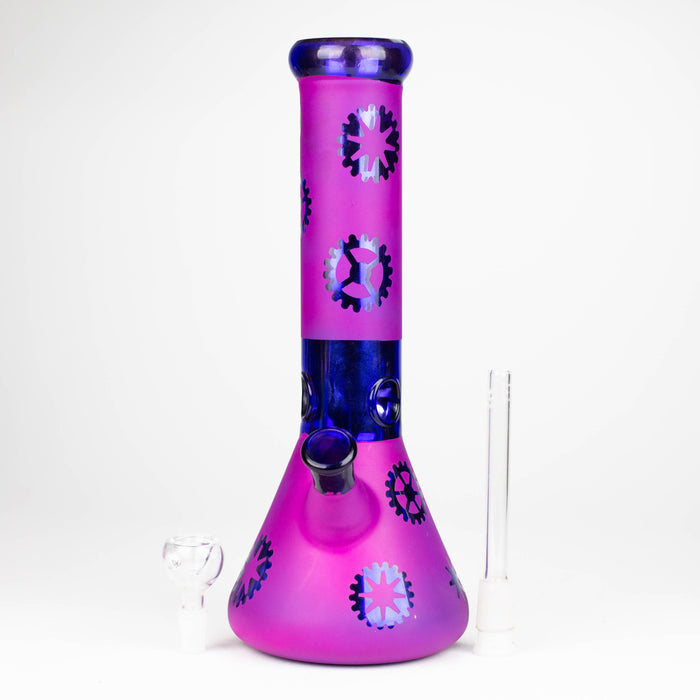 12" Purple Wheel Glass Water Bong_6