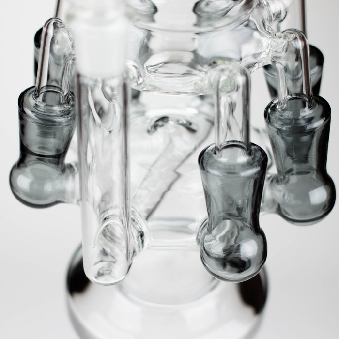 13" Multi chamber glass bong with inline difuser_11