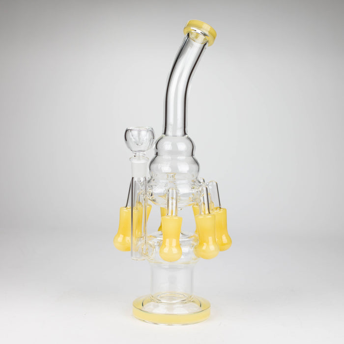 13" Multi chamber glass bong with inline difuser_13