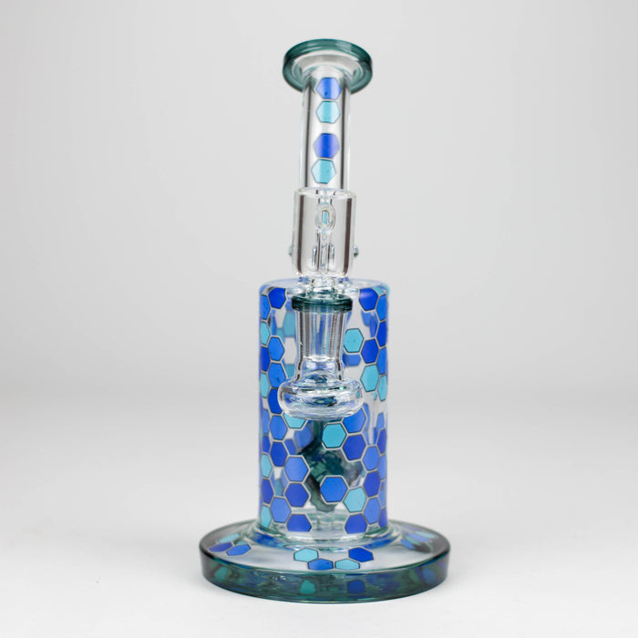 8" Color accented Rig With Banger and Bowl_6