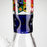 17" Color accented 7 mm glass water bong With Poker Design_9