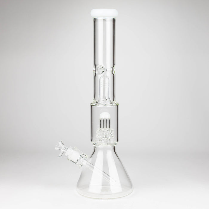 16" Color accented 7 mm glass water bong With Dffiuser_9