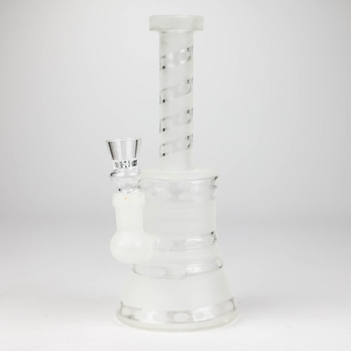 8" GLOW IN DARK GLASS BONG WITH DIFFUSER_0