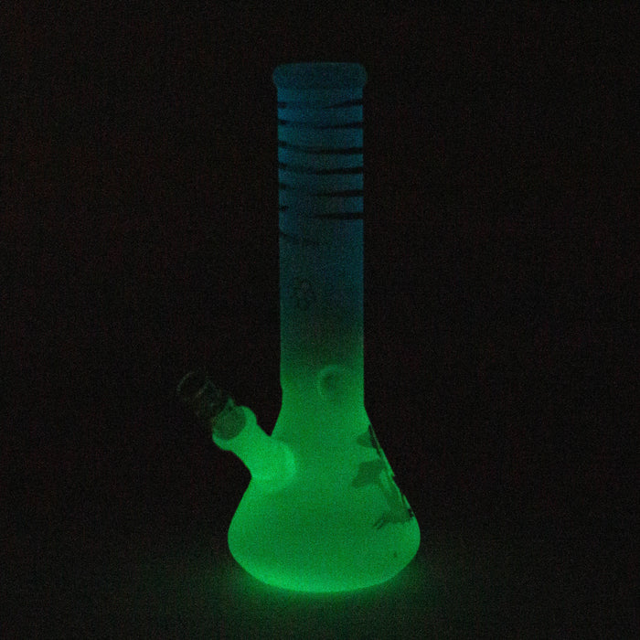 12" GLOW IN DARK BEAKER BONG WITH ICE CATCHER_2