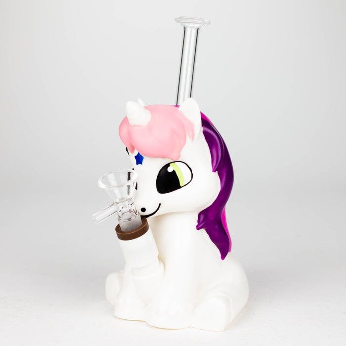 7.6" Vinyl unicorn water pipe [H395]_0