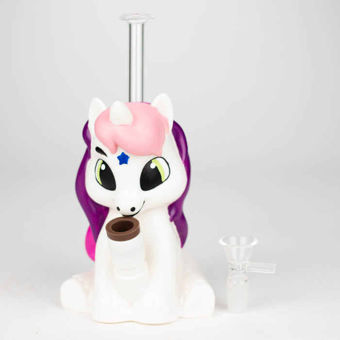 7.6" Vinyl unicorn water pipe [H395]_5