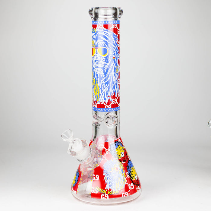 14" Hash King Lion Glow 9mm glass bong [PIP867]_12