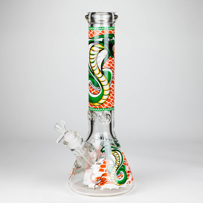 14" Cobra snake Glow 9mm glass bong [PIP868]_7