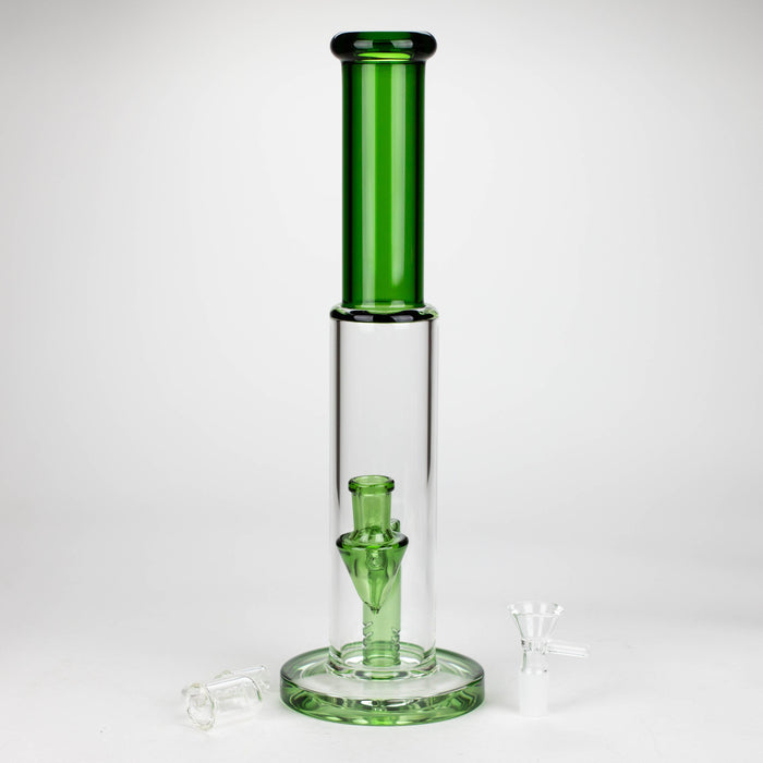 12" Color Accented Glass Rig With Banger and Bowl_2