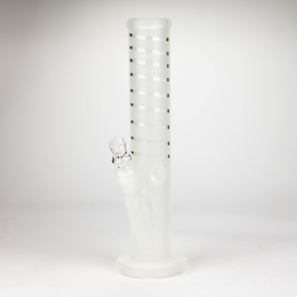 12" GLOW IN DARK STRAIGHT TUBE BONG WITH ICE CATCHER_0