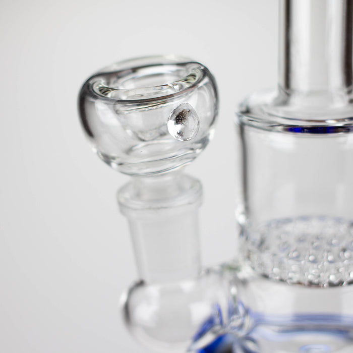 7" Bent neck glass bubbler with Honeycomb diffuser_10