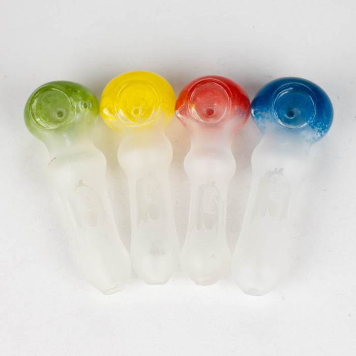 4" Frost soft glass hand pipe Pack of 2_0