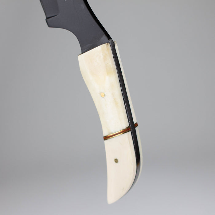 TheBoneEdge | 8.5" Skinner Stainless Steel Full tang Hunting Knife with Leather Sheath [9044]_5