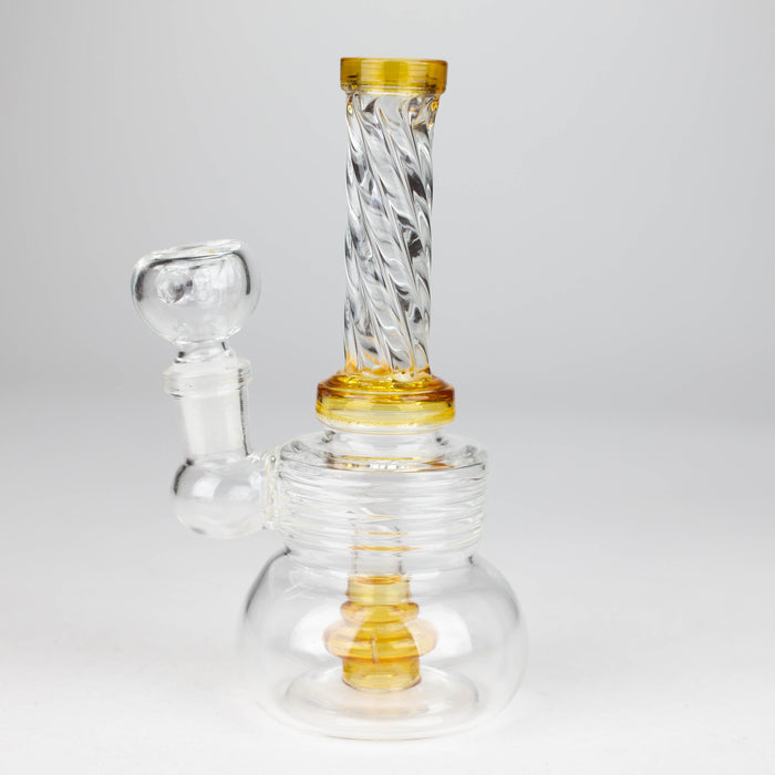 6" Swirl glass bong with water diffuser_7