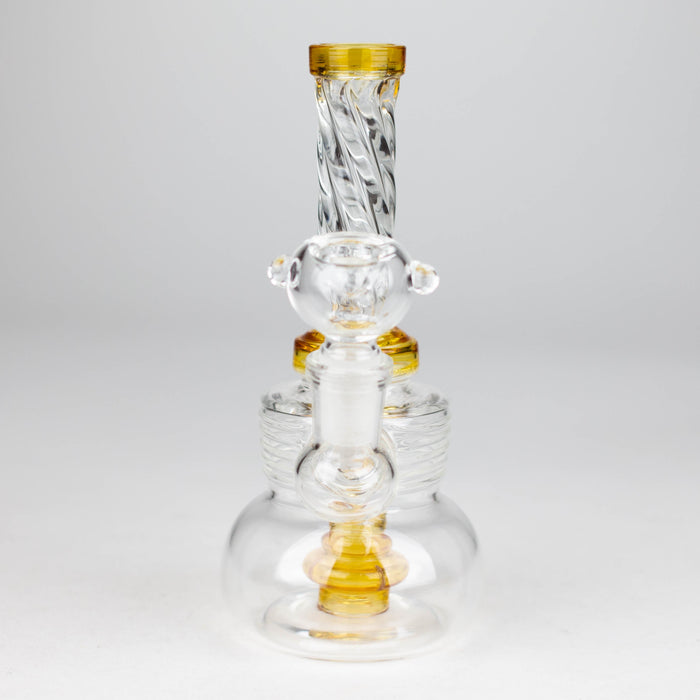 6" Swirl glass bong with water diffuser_8