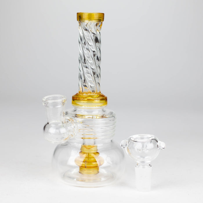 6" Swirl glass bong with water diffuser_2