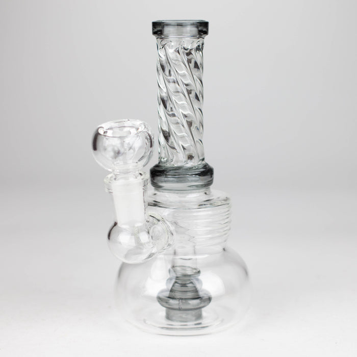 6" Swirl glass bong with water diffuser_5