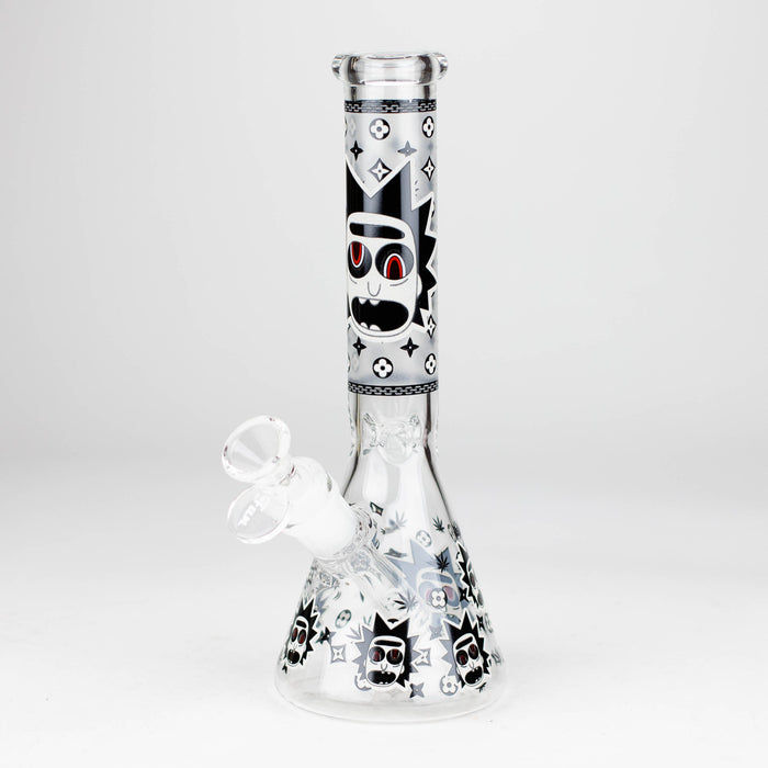 9"  Glow In The Dark 4mm glass bong [S60]_3