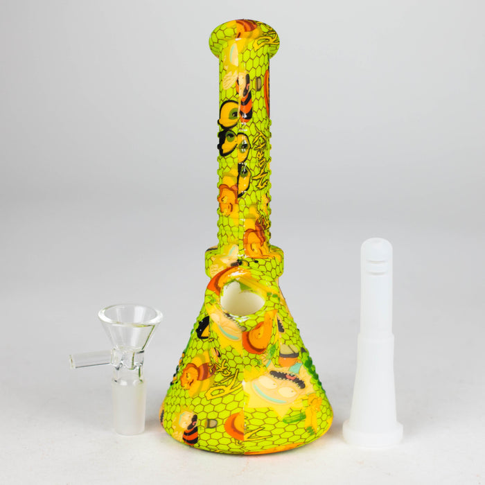 Fortune | 6.5" Angled Hydrographic Silicone Waterpipe-Assorted [SP1018P]_5