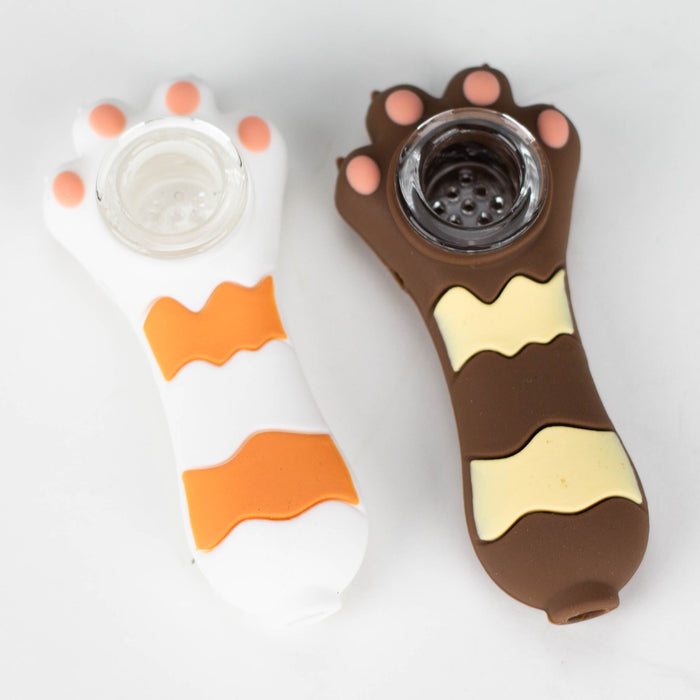 3.2" Silicone cat paw hand pipe_0