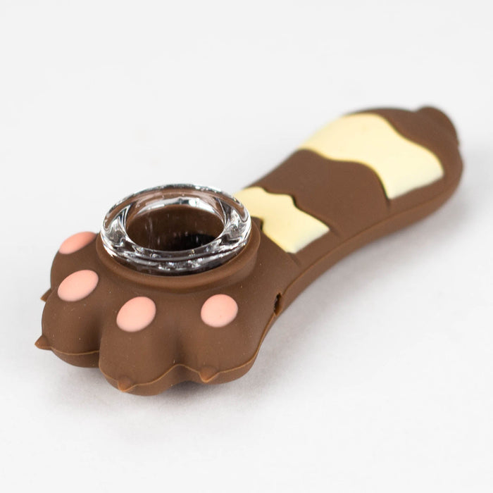 3.2" Silicone cat paw hand pipe_2