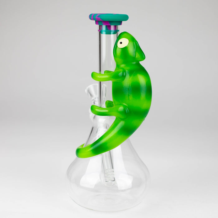 8.5" chameleon glass beaker water pipe_2