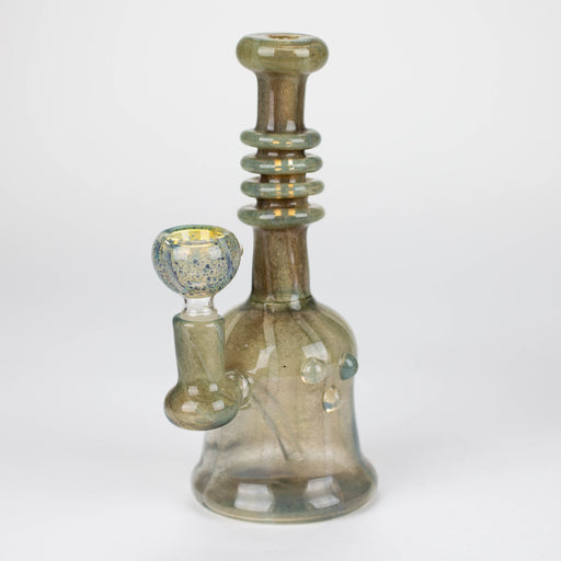 8" marble design multi color glass water bong_1