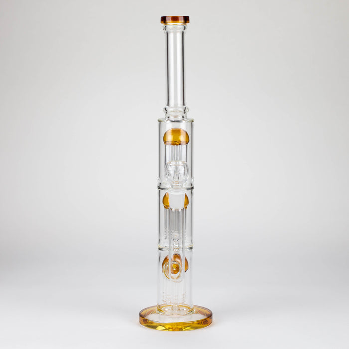 16" straight tube glass water bong with tree-arm percolator and diffuser_4