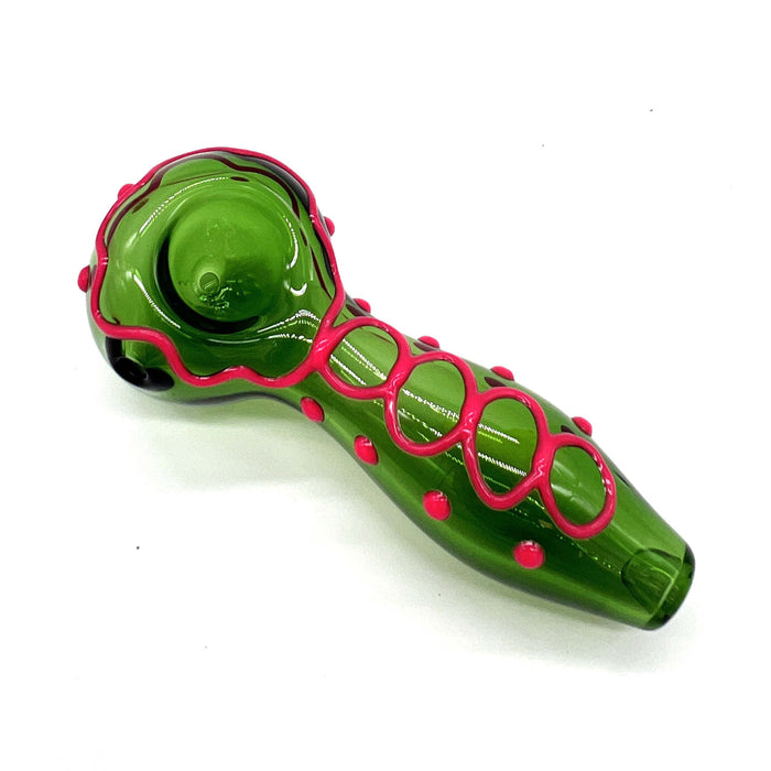 Glow In The Dark Glass Smoking Spoon Hand Pipe_4