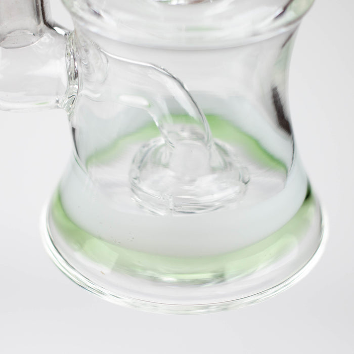 6.5" bent neck glass bong with diffuser_8