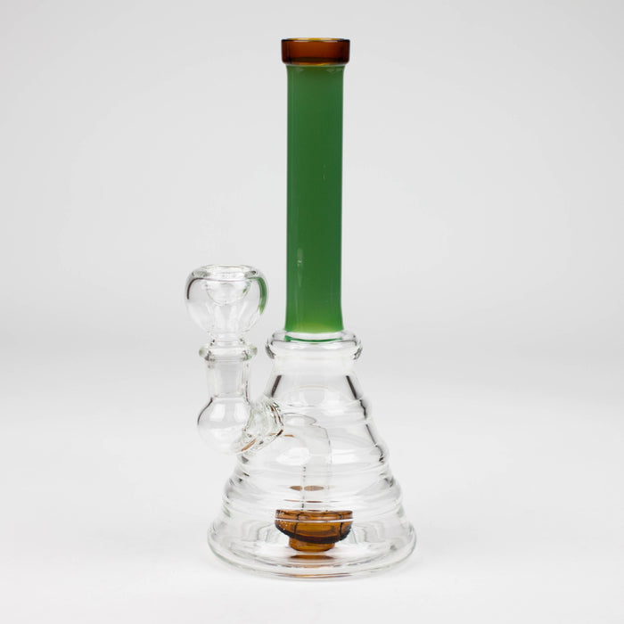 8" color tube glass bong with diffuser_1