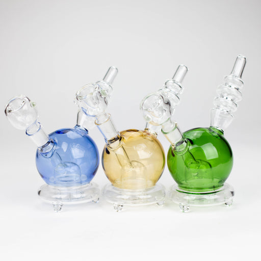 6" Apple glass water bong_0