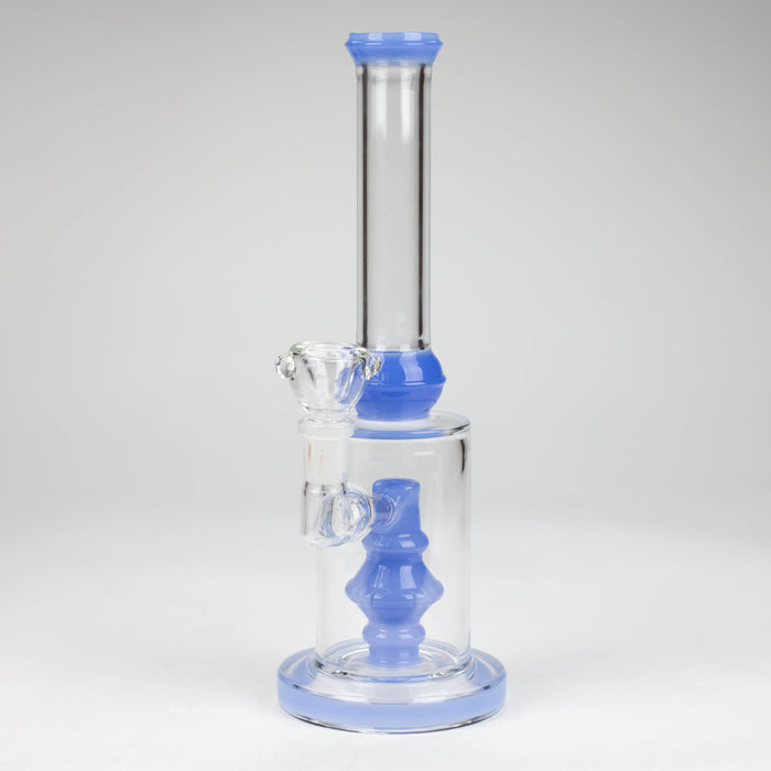 10" color accented glass water bong with diffuser_5