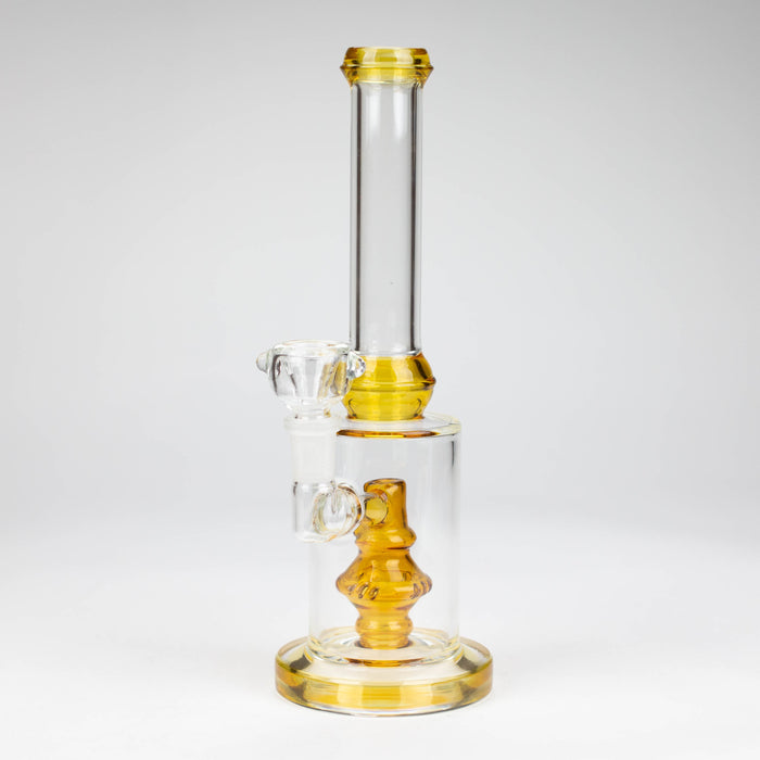 10" color accented glass water bong with diffuser_6