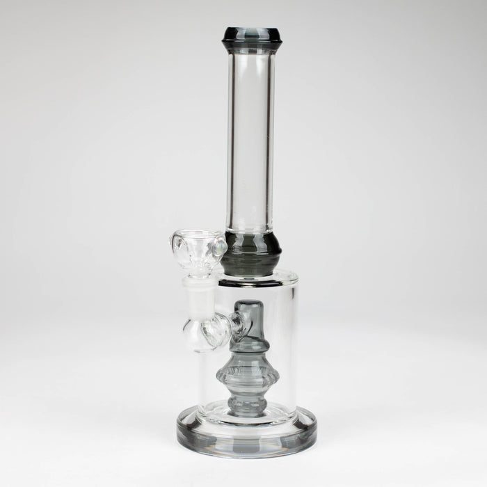 10" color accented glass water bong with diffuser_7