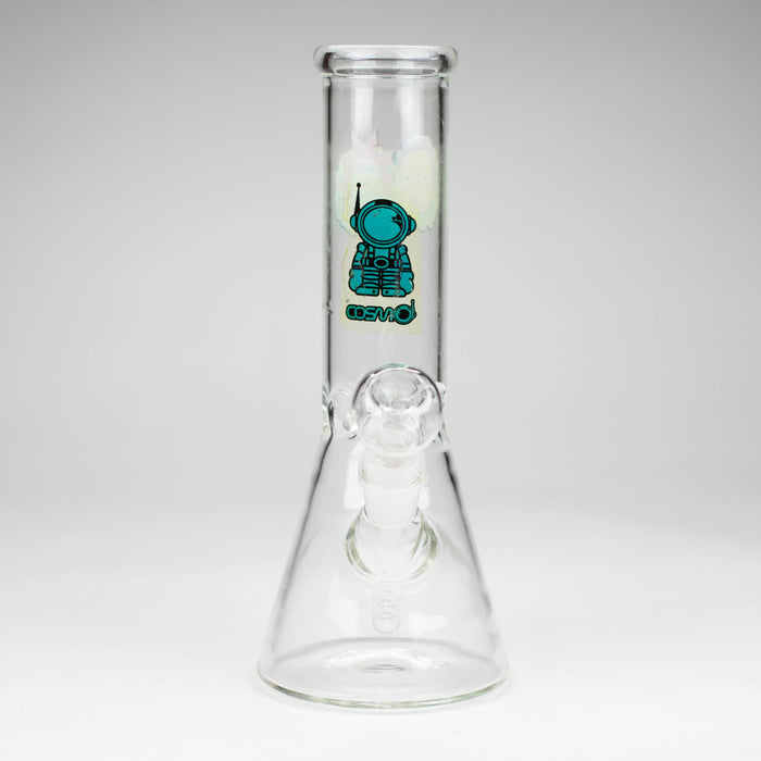 10" clear beaker glass water bong_2