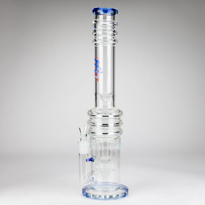 H2O | 18" 7mm glass bong with double layer honeycomb [H2O-5015]_4