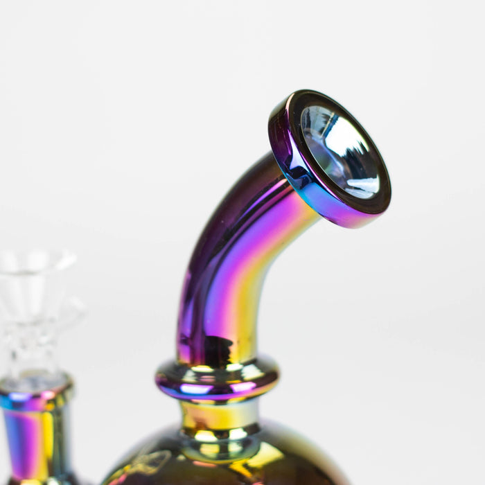 7" Solid Color Electroplate Glass Bong_5