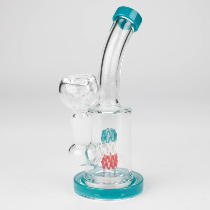 6" bent neck glass bong with diffuser-Assorted_1