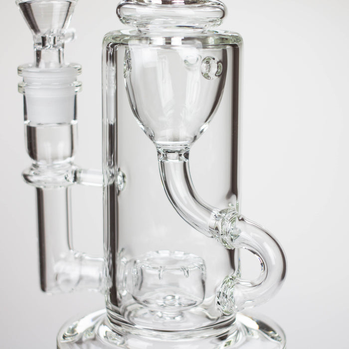 10″ Straight Tube Recycler Glass Bong [C1555]_5