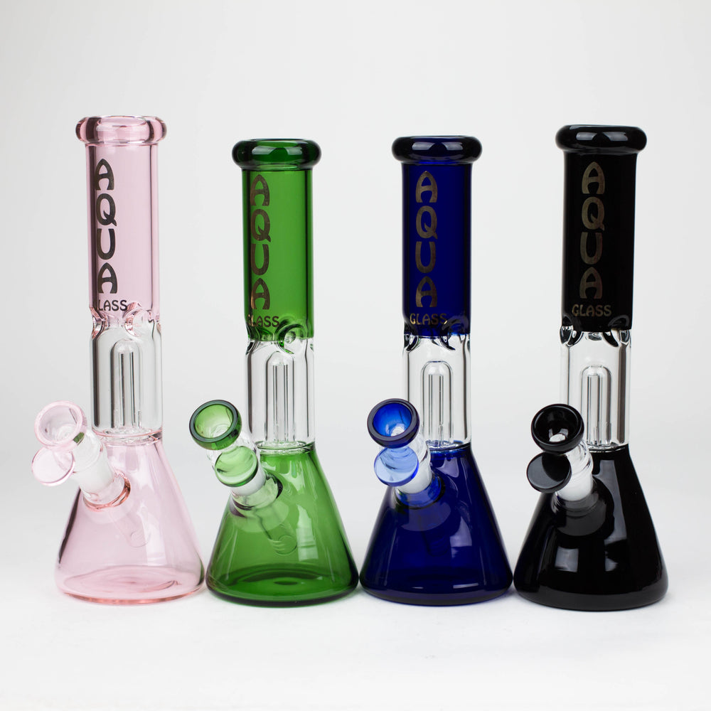 AQUA | 10″ Glass Bong with Percolator & Bowl Box of 8 [B2]_0